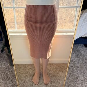 Forever 21 Ribbed Dusty Salmon Bodycon Dress